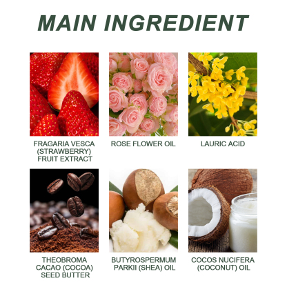 WoodSleep Natural Strawberry Flavoured Soap for Women Gentle Deep Cleansing Moisturising Delicate Body Skin Bath Soap-CLEJOY