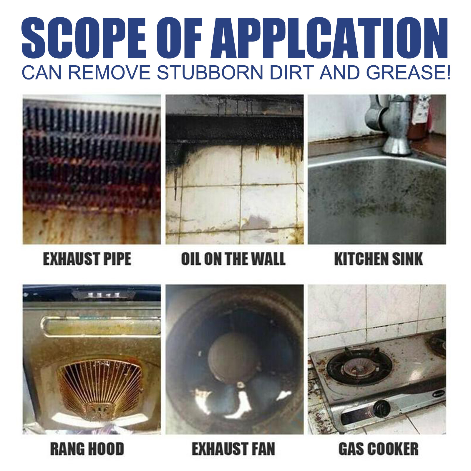 Jue-Fish Oil Foam Cleaner Kitchen Stove Hood Multi-purpose Heavy Oil Foam Cleaner