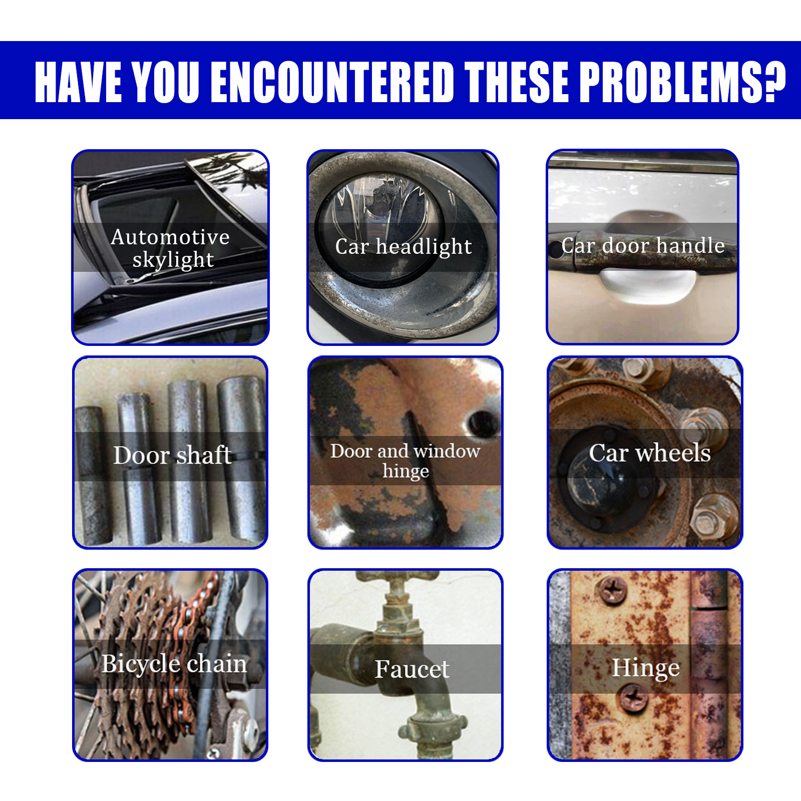 Rayhong car anti-rust lubricant metal door and window cleaning rust removal screw bolt loose rust removal converter-CLEJOY