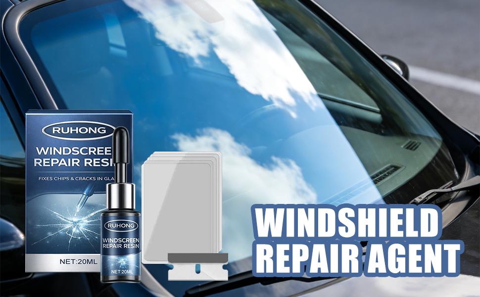 Ruhong DIY Windshield Chip Repair Kit | Fast Auto Glass Fluid Tool | Crystal Clear Finish | Save $