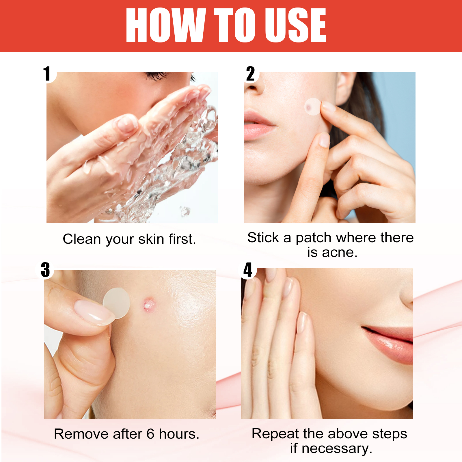 EELHOE hydrocolloid acne patch invisible makeup closed comedones waterproof breathable facial care