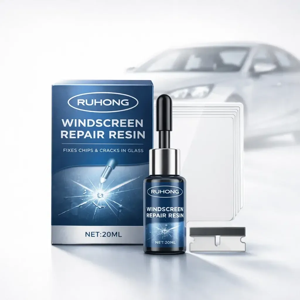 Ruhong DIY Windshield Chip Repair Kit | Fast Auto Glass Fluid Tool | Crystal Clear Finish