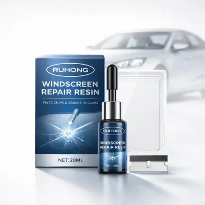 Ruhong DIY Windshield Chip Repair Kit | Fast Auto Glass Fluid Tool | Crystal Clear Finish