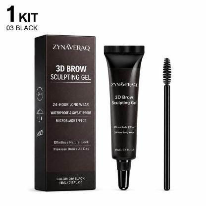 3D Eyebrow Tint Gel Kit Waterproof Smudge-Proof Wear Long Last Smudge Proof Eye Makeup Long-Lasting Natural Non Smudge Look Eyebrow Thickener Liquid Enhancer Brow Stain Daily Cosmetic