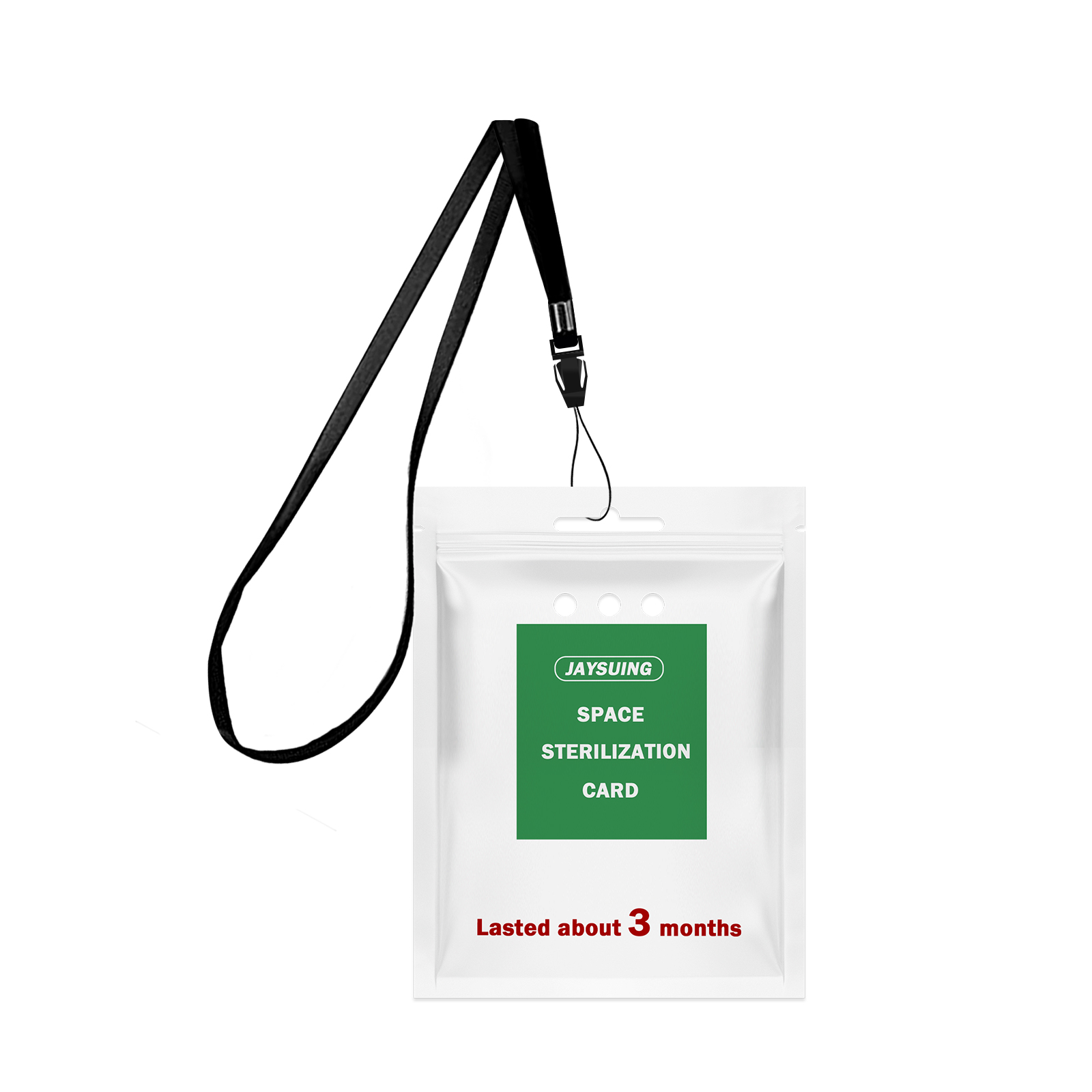 Jaysuing Space Purification Card Lanyard Easy to Carry Portable Space Air Purification Protection Card Sticker-CLEJOY