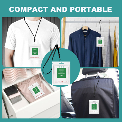 Jaysuing Space Purification Card Lanyard Easy to Carry Portable Space Air Purification Protection Card Sticker-CLEJOY
