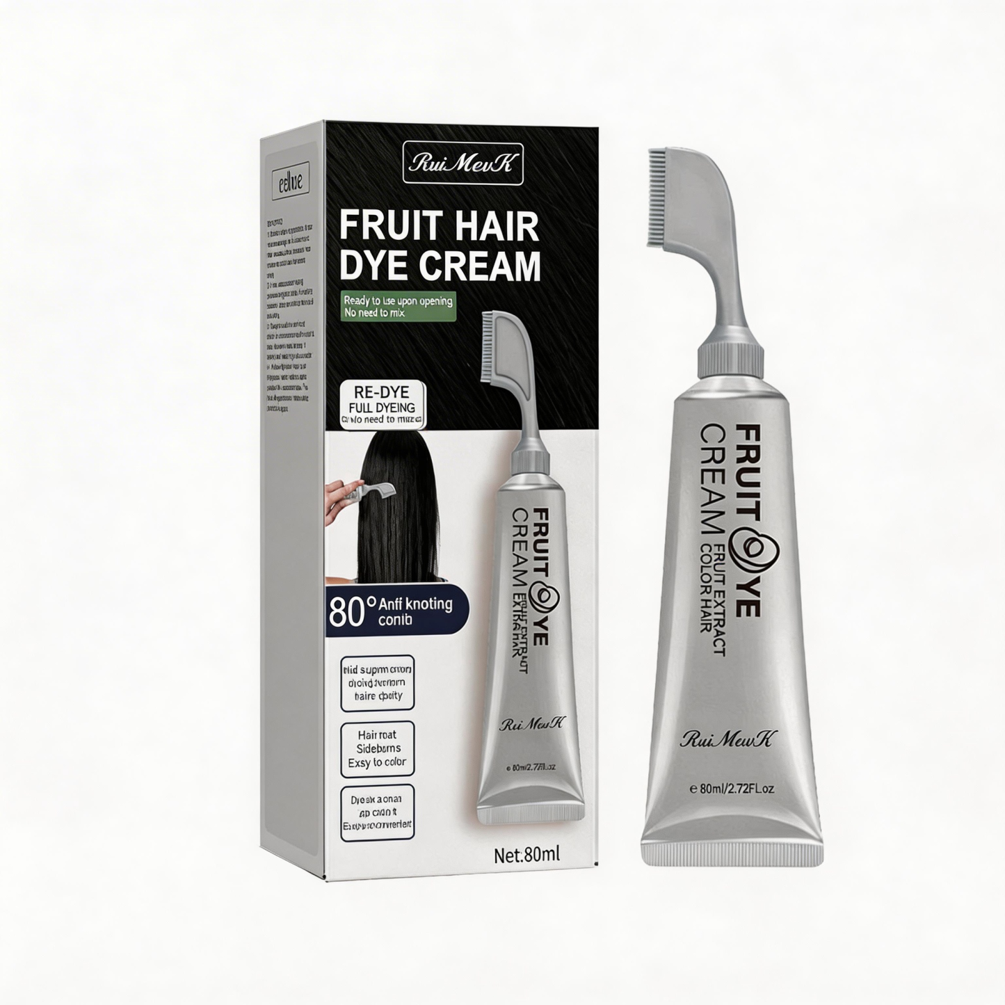RuiMewK™ No-Mix Fruit Hair Dye - Instant Black & Grey Coverage
