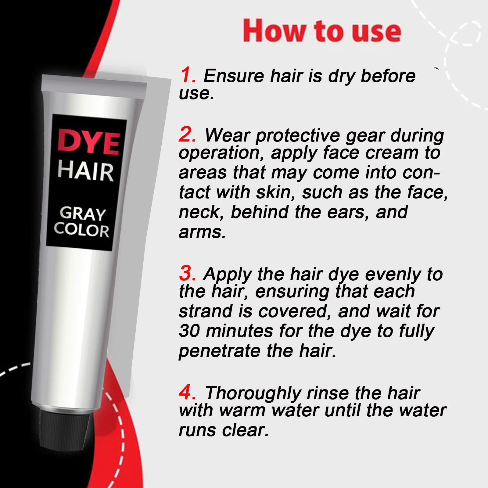 EELHOE hair styling agent grandma gray hair styling agent trend hair styling cream easy to color hair care long-lasting gentle without damaging hair-CLEJOY