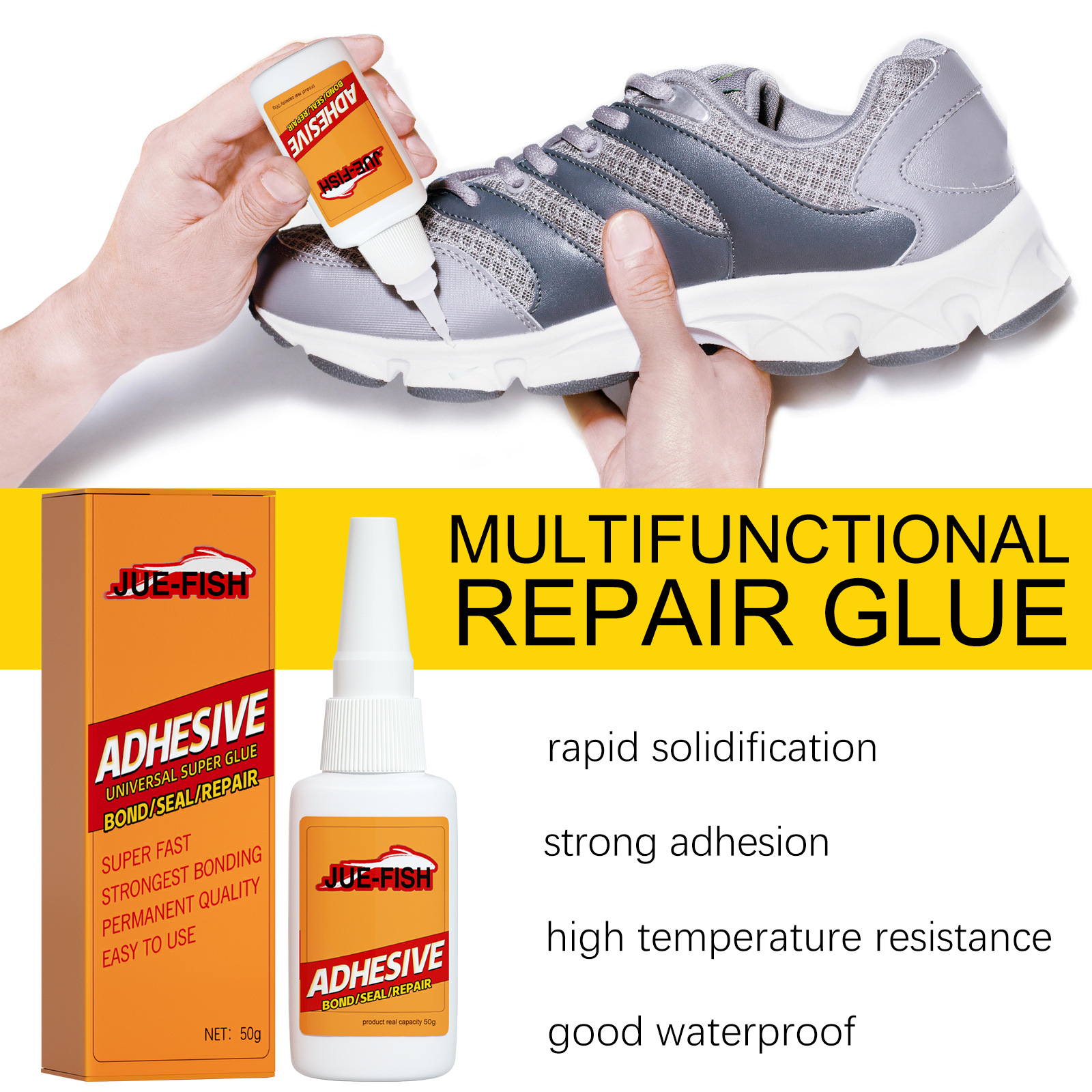 Jue-Fish multi-purpose repair glue plastic metal glass shoe repair glue sports shoe adhesive