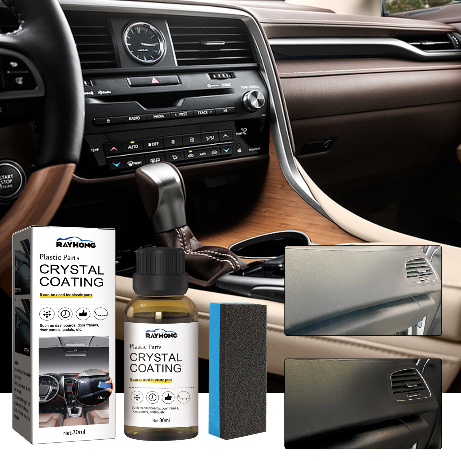 Rayhong Plastic Refurbishment Coating Car Interior Dashboard Seat Cleaning Dustproof Polishing Maintenance Coating-CLEJOY