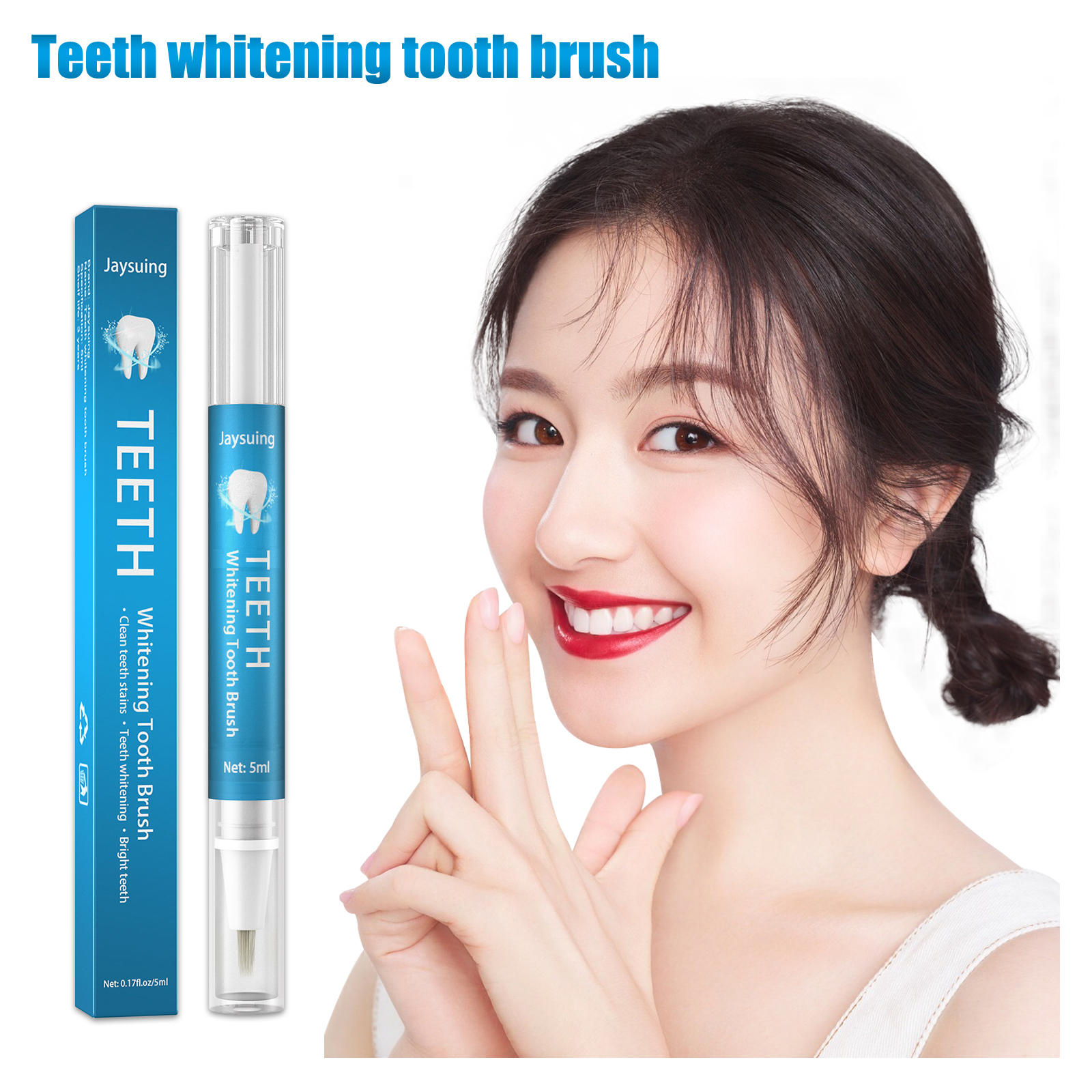 Jaysuing Teeth Whitening Pen Cleans Teeth Whitening Gel Oral Cleanser for Yellow Teeth, Tea Stains, Smoke Stains-CLEJOY