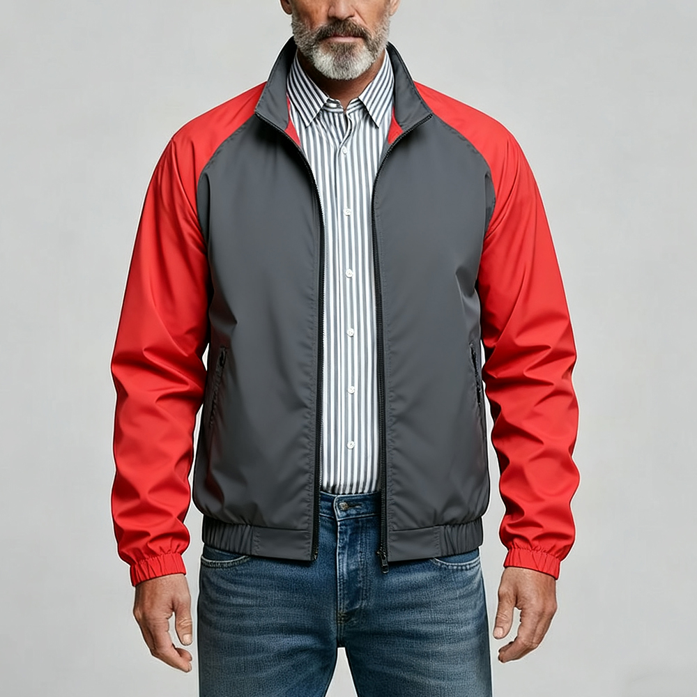 Men's Contrast Color Jacket
