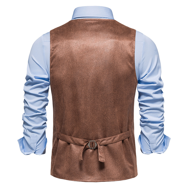 Men's Vintage Suede Single-Breasted Vest
