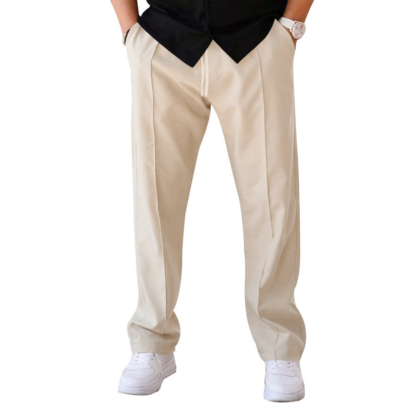 Men's Solid Color Loose Straight Casual Pants