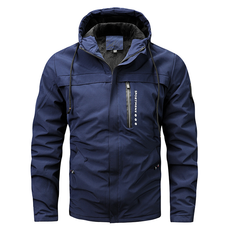 Men's Hooded Multi-Pocket Padded Jacket