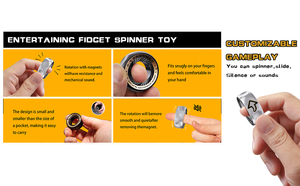 edc fidget toy, metal fidget spinner with sounds, cool fidget