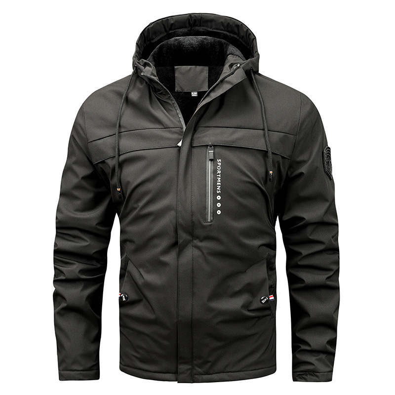 Men's Hooded Multi-Pocket Padded Jacket