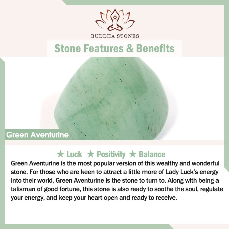 Buddha Stones Various Crystal Green Aventurine Love Heart Balance Bracelet Bracelet BS 1