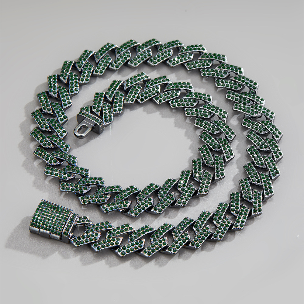 Men's 15Mm Exaggerated Diamond Geometric Hip-Hop Necklace