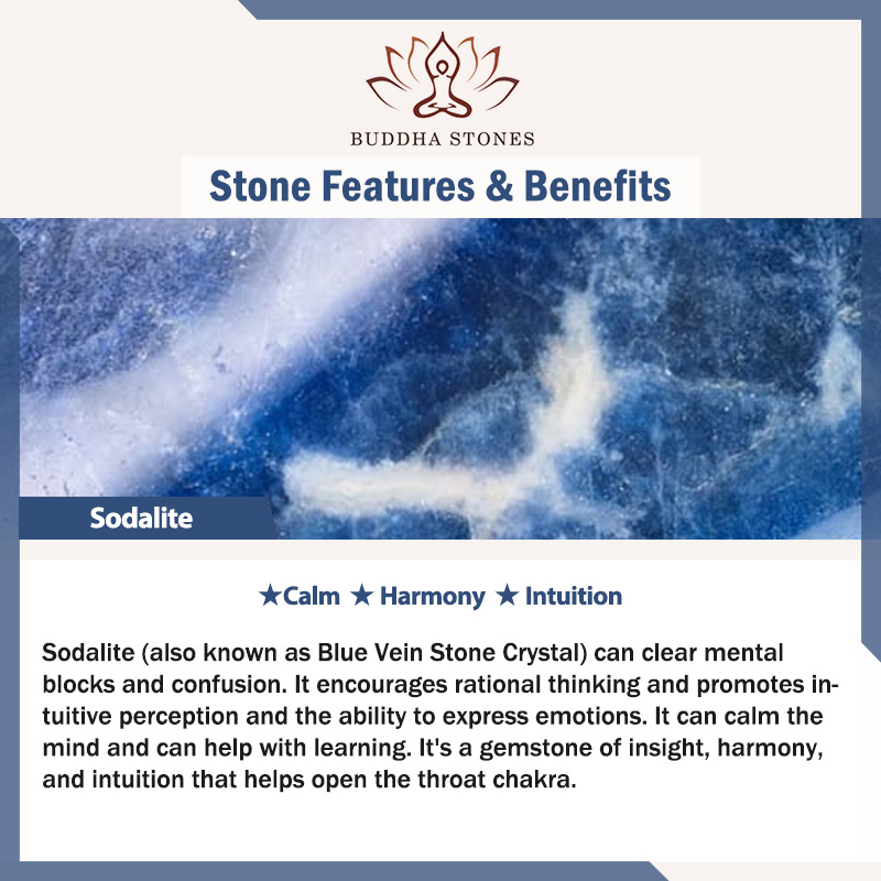 Buddha Stones 108 Mala Beads Sodalite Zebra Jasper Crystal Lotus Strength Bracelet Mala Bracelet BS 1