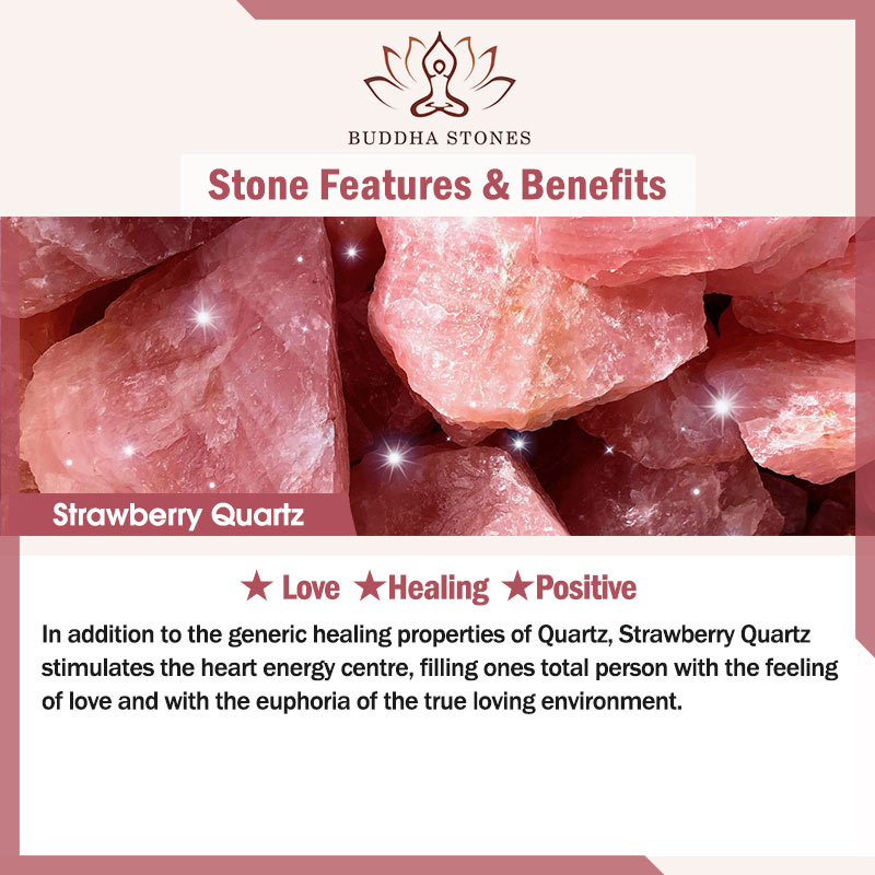 Buddha Stones Natural Strawberry Quartz Pixiu Love Bracelet Bracelet BS 1