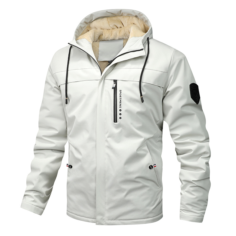 Men's Hooded Multi-Pocket Padded Jacket
