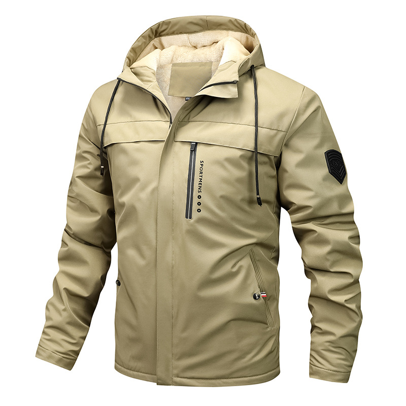 Men's Hooded Multi-Pocket Padded Jacket
