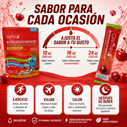 Gwynne Multiplicador De Hidratacion Mezcla De Bebida Electrolitica,supercalm Nutricional Bebidas Mixta En Polvo Con Sodio,vitamina C Y B12,sabor A Cereza 20 Unidade