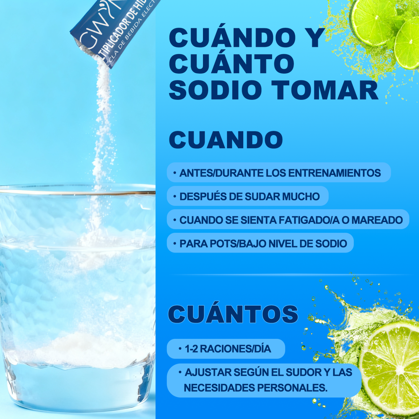 Gwynne Multiplicador De Hidratacion Mezcla De Bebida Electrolitica,supercalm Nutricional Bebidas Mixtas En Polvo Con Sodio ,vitamina C Y B12,sabor A Limón 20 Unidade