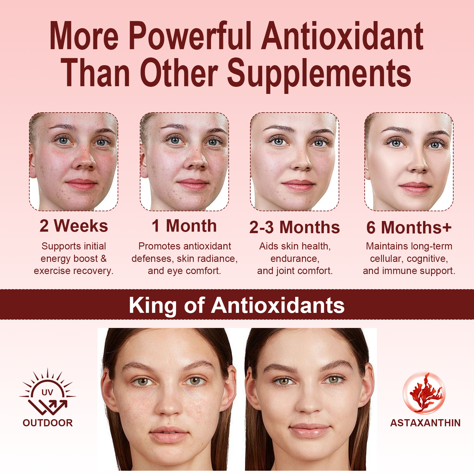 Gwynne Astaxantina 12 Mg 120 Cápsulas,astaxantina Antioxidant From Fresh Haematococcus Pluvialis,apoya La Salud Ocular, Articular Y Cutánea