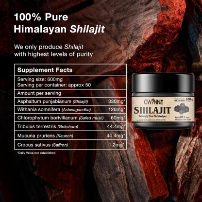 Gwynne Gomitas De Shilajit 60 Unidades Sabor A Frambuesa Y Sandía + Himalayan Shilajit Suplemento Natural Orgánico 30g 2pcs
