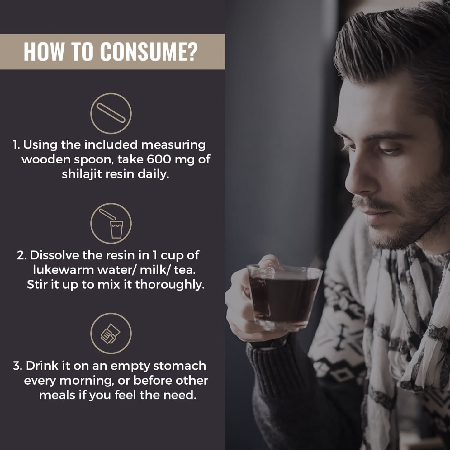 Gwynne Shilajit resina natural pura orgánica del himalaya 600g 3pcs color blanco