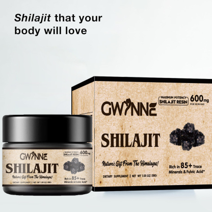 Gwynne Shilajit resina natural pura orgánica del himalaya 600g 3pcs color blanco