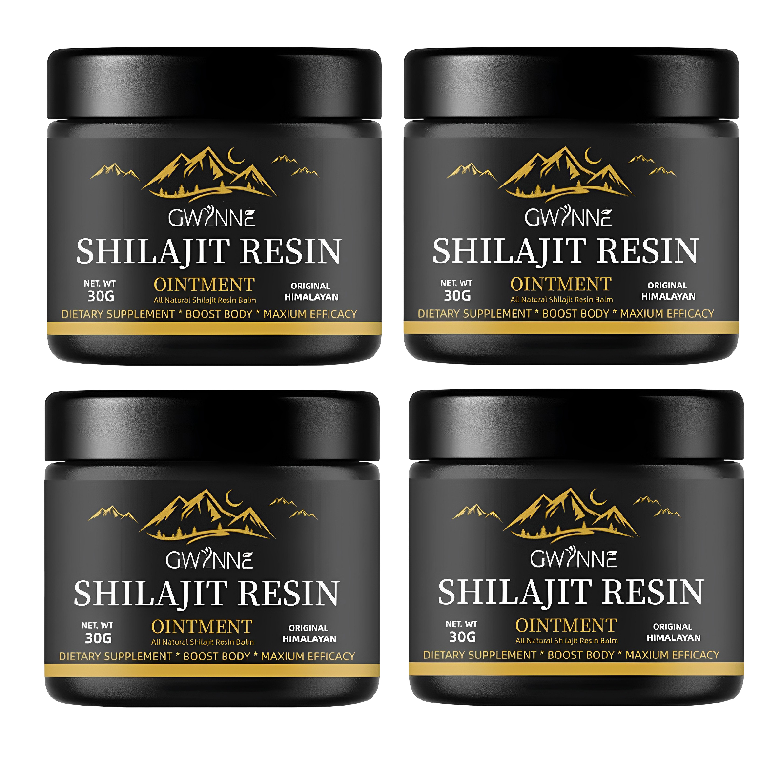GWYNNE Shilajit Resina Ntural Pura Orgánica Del Himalaya 600g 4pcs Color Fix