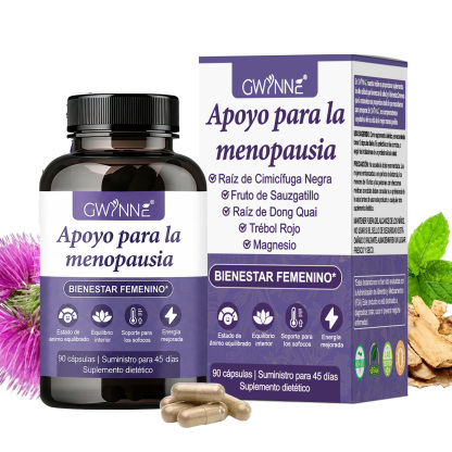 Gwynne Suplemento De Menopausia Para Mujeres,cápsulas De Equilibrio De Hormona Femenina Para Sudores Nocturnos Salpicaduras Calientes Y Oscilaciones De Estado De Ánimo Con Dong Quai,magnesio,90 Cáps