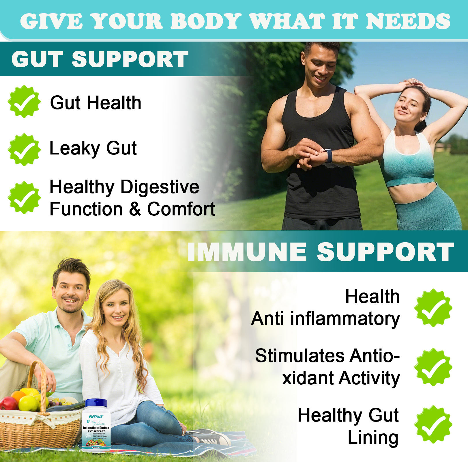 Programa De Desintoxicación Avanzada GWYNNE 15-day Cleanse 30 Cápsulas Apoyo Intestinal Y Para El Colon - Limpieza Intestinal Y Desintoxicación Avanzadas, Adecuado Para Mujeres Y Hombres