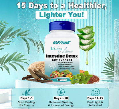 Programa De Desintoxicación Avanzada GWYNNE 15-day Cleanse 30 Cápsulas Apoyo Intestinal Y Para El Colon - Limpieza Intestinal Y Desintoxicación Avanzadas, Adecuado Para Mujeres Y Hombres