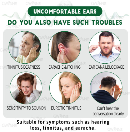 GWYNNE 1200mg Alivio del zumbido en los oídos – Suplemento con vitamina C & Complejo B–Clínicamente probado para el zumbido en los oídos & Alivio del síndrome de Meniere 90Cápsuls