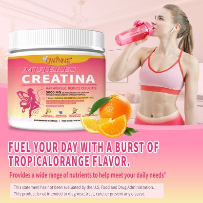 Gwynne Suplemento De Creatina Para Mujeres 269g-5000mg De Creatina,con Colágeno,mioinositol Y Bcaa,apoya El Desarrollo Muscular,la Elasticidad De La Piel,el Cabello Saludable Y Las Uñas
