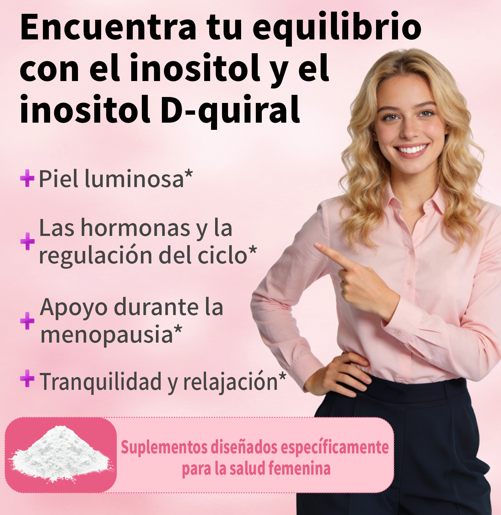 GWYNNE 40:1 Myo Y D Chiro Inositol Inositol En Polvo 250g