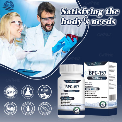 Gwynne Cápsulas De Péptidos Bpc-157 De Alta Potencia Para La Recuperación Muscular Y Del Ejercicio, Recuperación Acelerada Y Curación Intestinal 1000mcg 60 Cápsulas