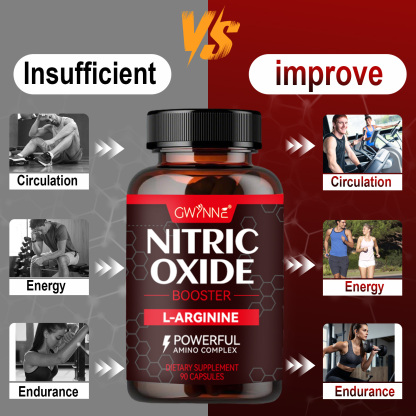 Gwynne Supplements Nitric Oxide Booster 90 Cápsulas, Creatina Supplements,Con L-arginine,apoya La Presión Arterial Saludable, Suplemento De Óxido Nítrico Para Hombres Y Mujeres
