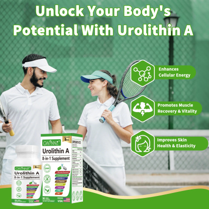 Gwynne Urolithin A 1000mg Complex Supplement 90 Cápsula,con Resveratrol,nr,coq10,pqq Y L-theanine Apoyo A La Energía Mitocondrial Y Celular