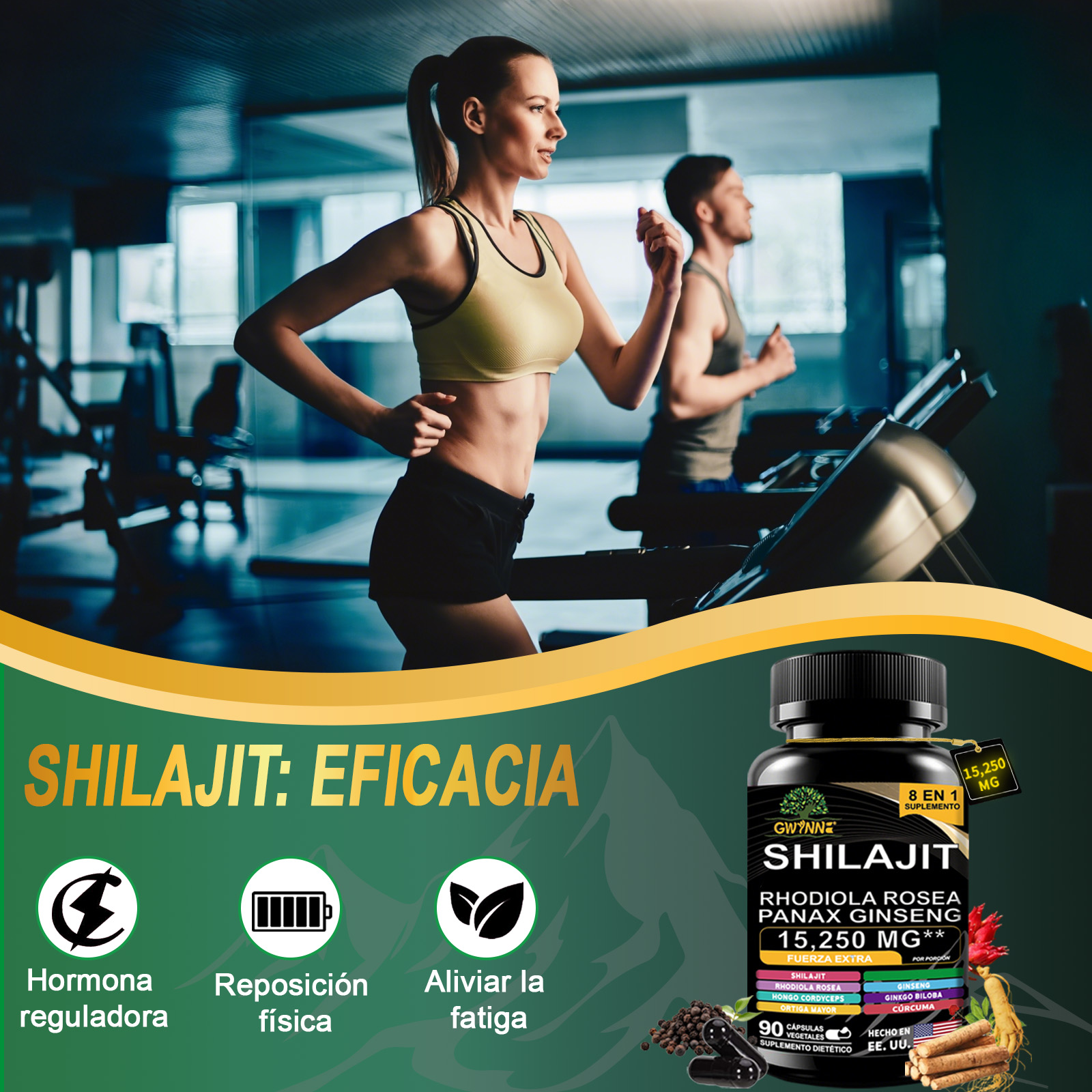 Gwynne All In 1 Shilajit Y Sea Moss Bundle 90 Cápsulas-contiene 29170 Mg De Musgo Marino, Aceite De Semilla Negra, Etc Y Contiene 22875 Mg De Shilajit,rhodiola Rosea, Etc