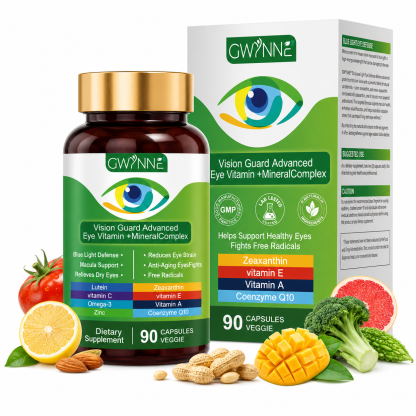 Gwynne Lutein Eye Vitamin Supplement 90 Cápsulas Suplemento Nutricional Para La Salud Macular Y El Ojo Seco Con Luteína, Zinc, Vitamina C/e Y Zeaxantina