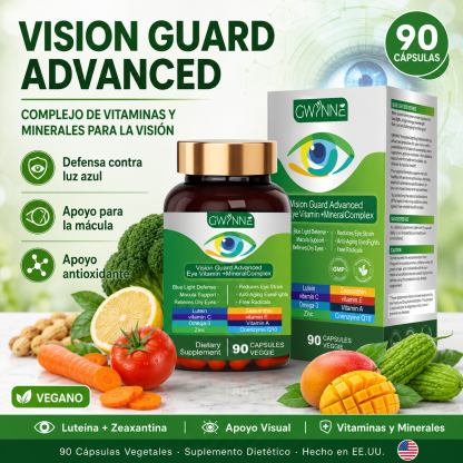 Gwynne Lutein Eye Vitamin Supplement 90 Cápsulas Suplemento Nutricional Para La Salud Macular Y El Ojo Seco Con Luteína, Zinc, Vitamina C/e Y Zeaxantina
