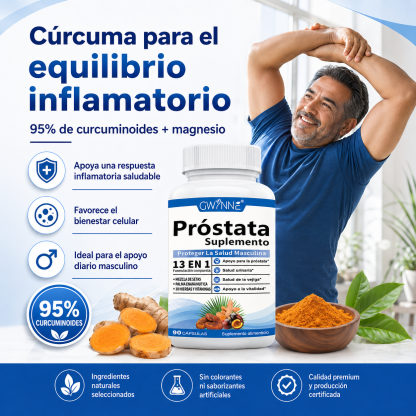 Gwynne 13en1 Nutricional Prostate Health 2000mg 90 Cápsulas Para Mejorar El Rendimiento Masculino,favorecer La Calidad De Vida Y Aumentar La Satisfacción De La Pareja