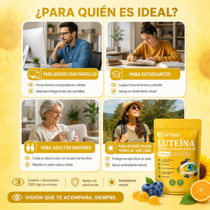 Gwynne Gummies De Luteína 60 Gummie,suplemento De Vitaminas Y Minerales Oculares Con 40mg De Luteína Y 8mg De Zeaxantina,vitaminas Gomosas Para El Apoyo A La Salud Ocular