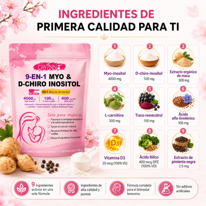 GWYNNE 40:1 Myo Y D Chiro Inositol Inositol En Polvo 250g