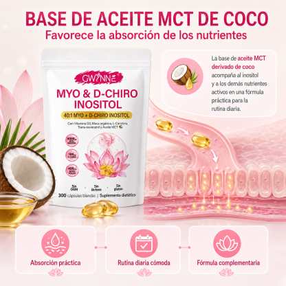GWYNNE Myo-inositol Y D-chiro Inositol 300 Cáps